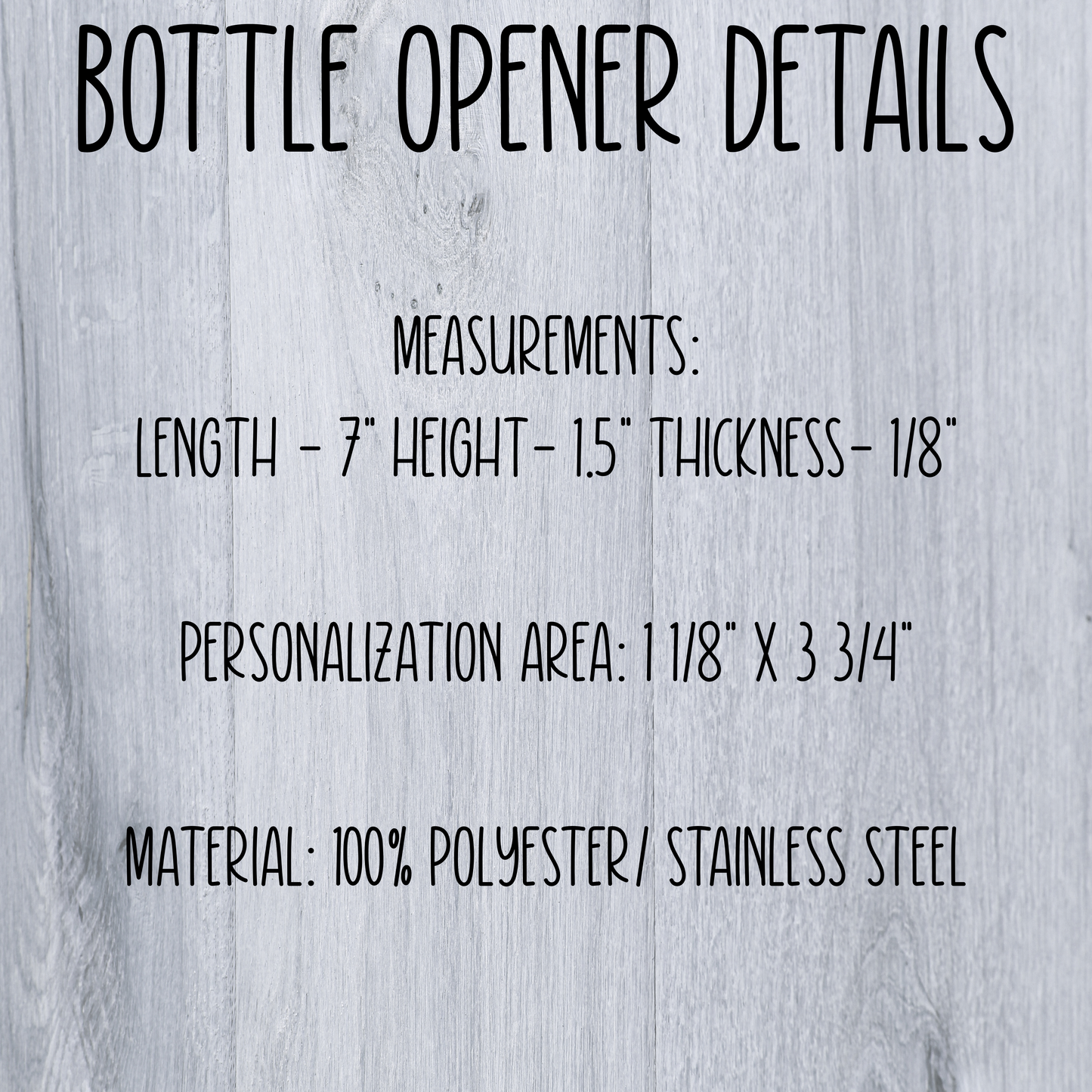 Take Your Top Off - 1 1/2" x 7" Stainless Steel Bottle Opener