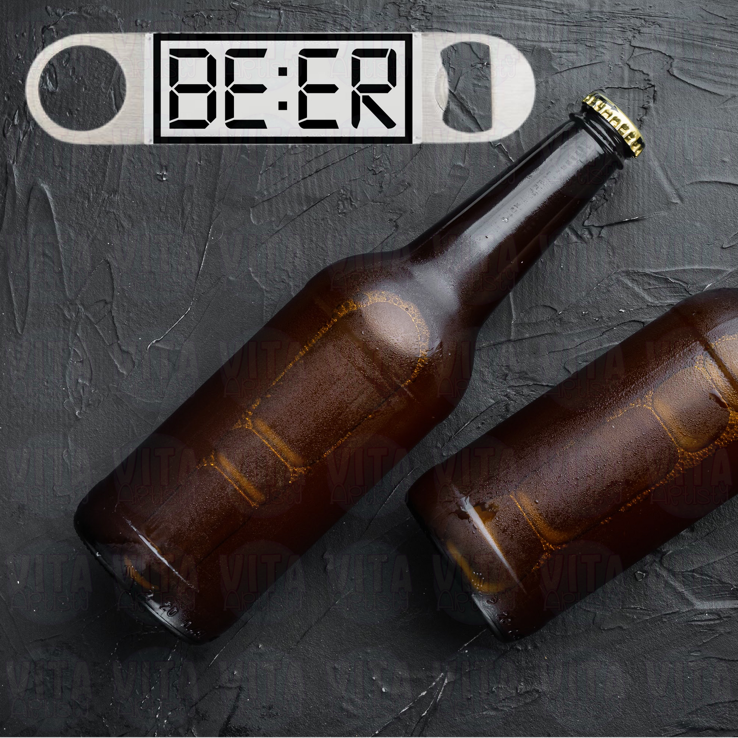 BE:ER - 1 1/2" x 7" Stainless Steel Bottle Opener