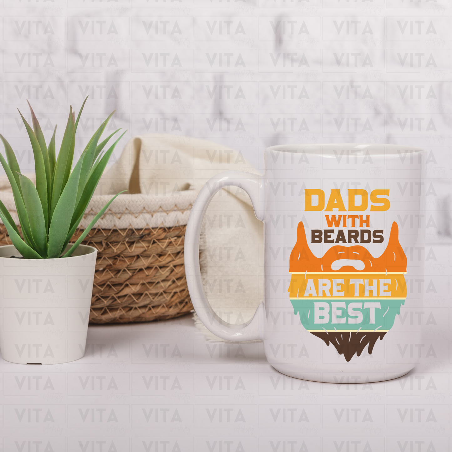 Dads with Beards are the Best - Dad/Daddy/Father Ceramic Mug