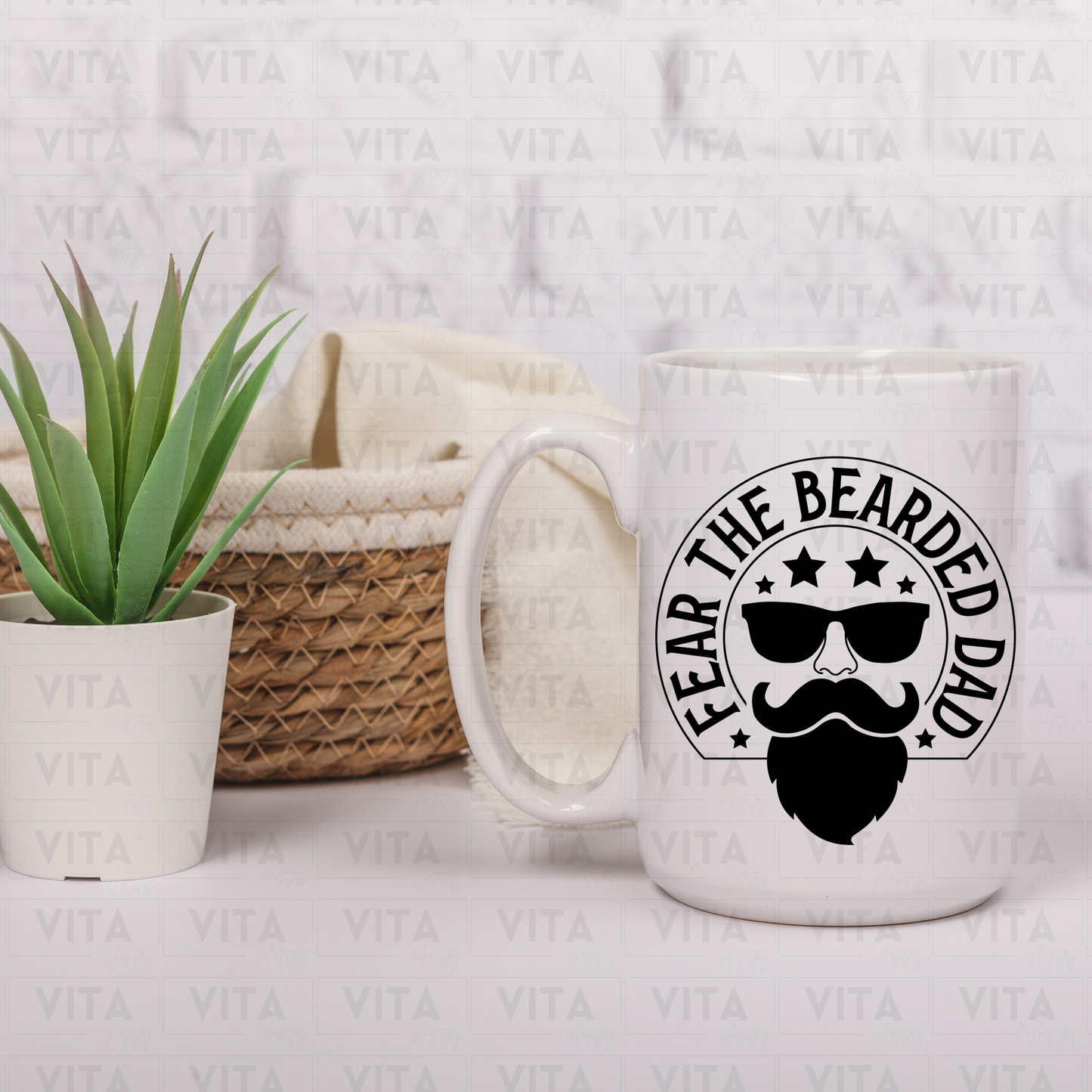 Fear the Bearded Dad - Dad/Daddy/Father Ceramic Mug