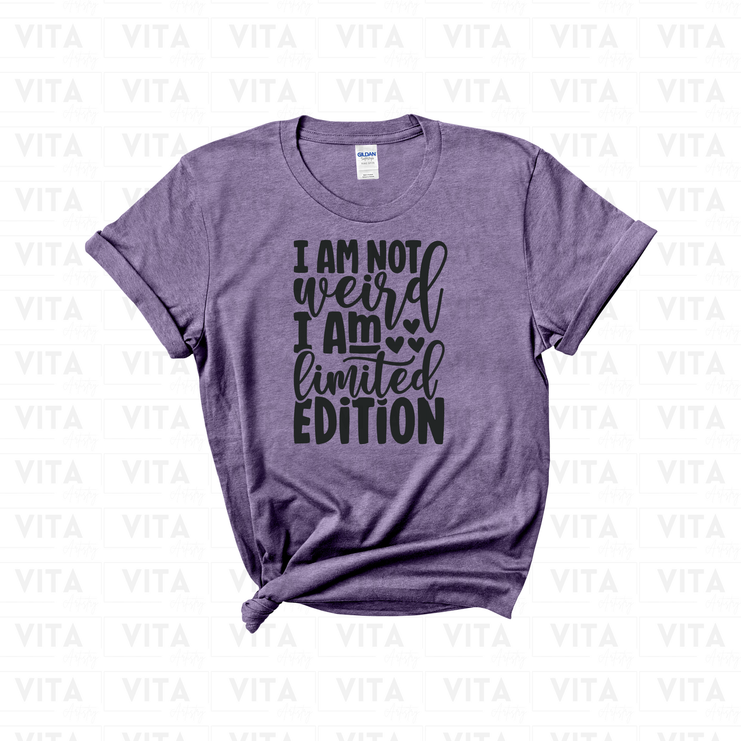 I'm Not Weird I'm Limited Addition with Hearts - Sarcastic Soft Style T-Shirt (Choose your shirt color)