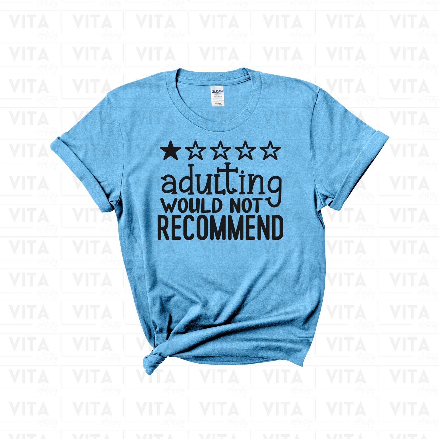 One Star- Adulting Would Not Recommend - Sarcastic Soft Style T-Shirt (Choose your shirt color)